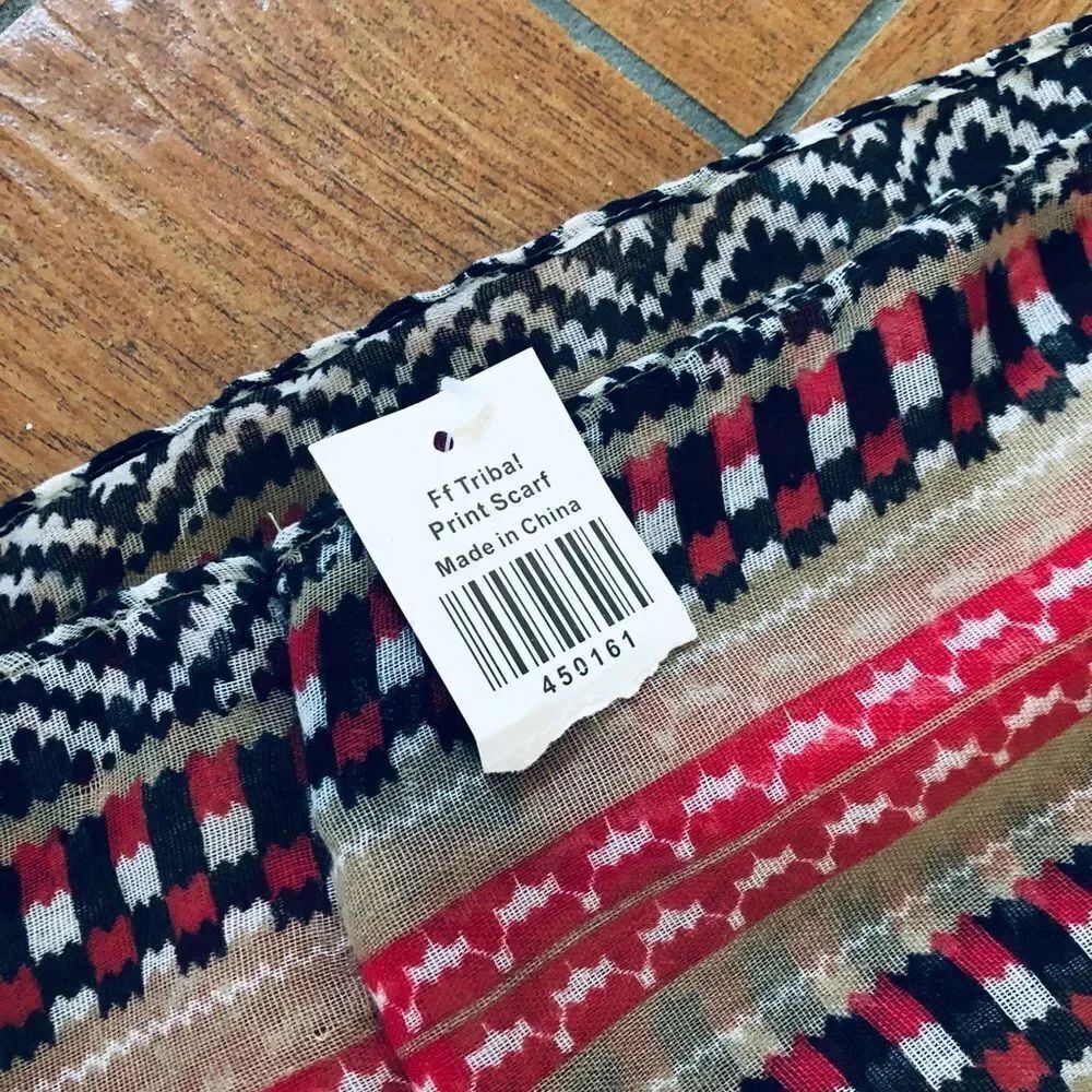 Boho Aztec Tribal Print Infinity Scarf - Picture 3 of 4